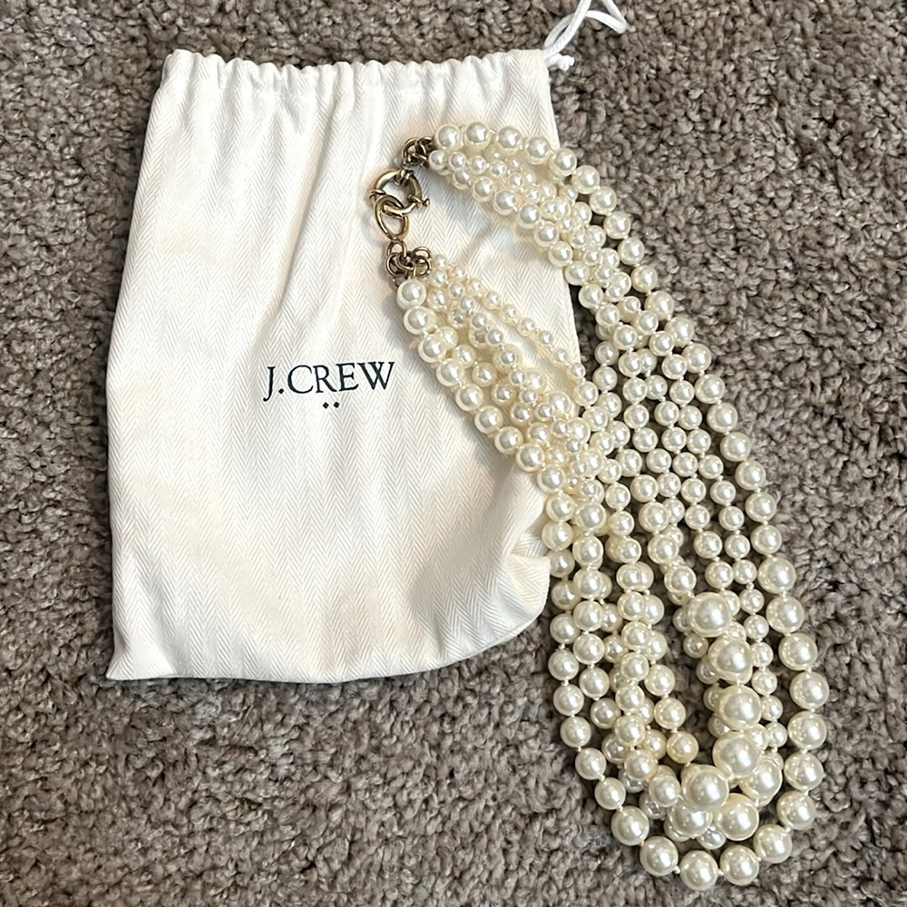 J.CREW multi strand pearl necklace